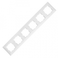 Meridian Standard 6-fach Rahmen reinweiß