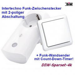 Funk-SPARSET-4k FUNK-Wandsender mit 7-fach-Timer + Intertechno Funkstecker 2300W