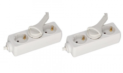 2x 3-fach Steckdosenleiste extra flacher Stecker Spar-Pack WSP2x045400, 1,5m