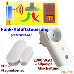 PA-730 Funkabluftsteuerung SPARSET Intertechno IT-K2300 allpolig Fensterschalter