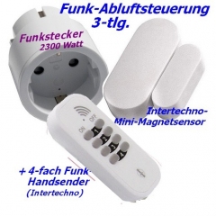 Funk Abluftsteuerung ITM-IT3-ITS mit Mini Fenstersensor + Handsender Intertechno