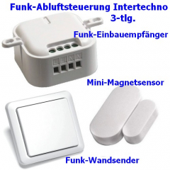 ITM-CMR-2000-YWT Funk-Abluftsteuerung Fensterkontaktschalter, Wandsender und Einbauempfänger CMR-2000