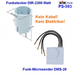 PS-593 DIW-Funk Sparset - Funkstecker + Funk-Micro-Sender DMS-20