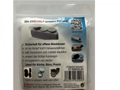 9 Stück schwarze Steckdosen-Abdeckungen im PE-Beutel