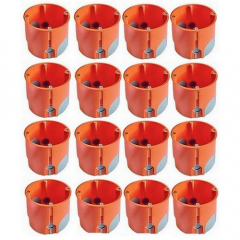 16x Hohlwanddosen winddicht Ø68x61mm tief mit Schrauben, 16x141870