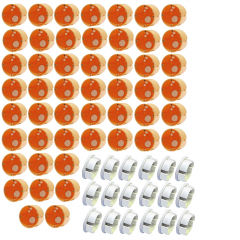 50x Hohlwanddosen winddicht Ø68x48mm tief mit Schrauben + 18 Steckdosenabdeckungen weiß