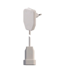 EL-041315 Euro-Verlängerung mit Schalter 3,00m weiß flacher Winkelstecker