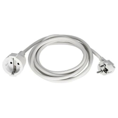 EL-041950 Schuko-Verlängerung 3,0 m, weiß, Winkelstecker