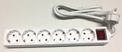 EL-045490 6-fach Steckdosenleiste 1,5m EIN-AUS-Schalter normaler Winkelstecker