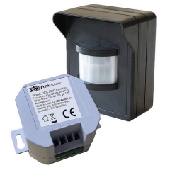 PD-545 DIW-FUNK Bewegungsmelder IP44 SET mit Einbau Empfänger 230V Lichtschalter
