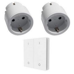 PD-610 SUPER SPARSET: 2x Mini-Funkstecker Intertechno + Doppel-Funkwandsender