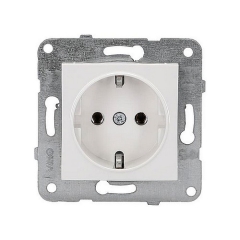 Schuko-Steckdose Meridian reinweiß 077155 Kombi-Einsatz