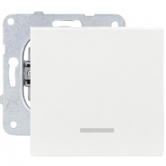 Taster - Schließer beleuchtet mit Wippe, EGB-Meridian reinweiß 080040-7030